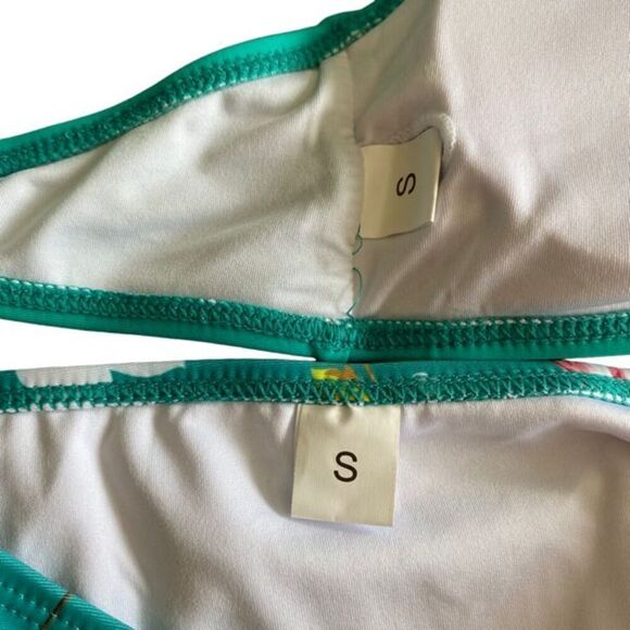 Green Floral Bottom Bikini size Small - Picture 7 of 8